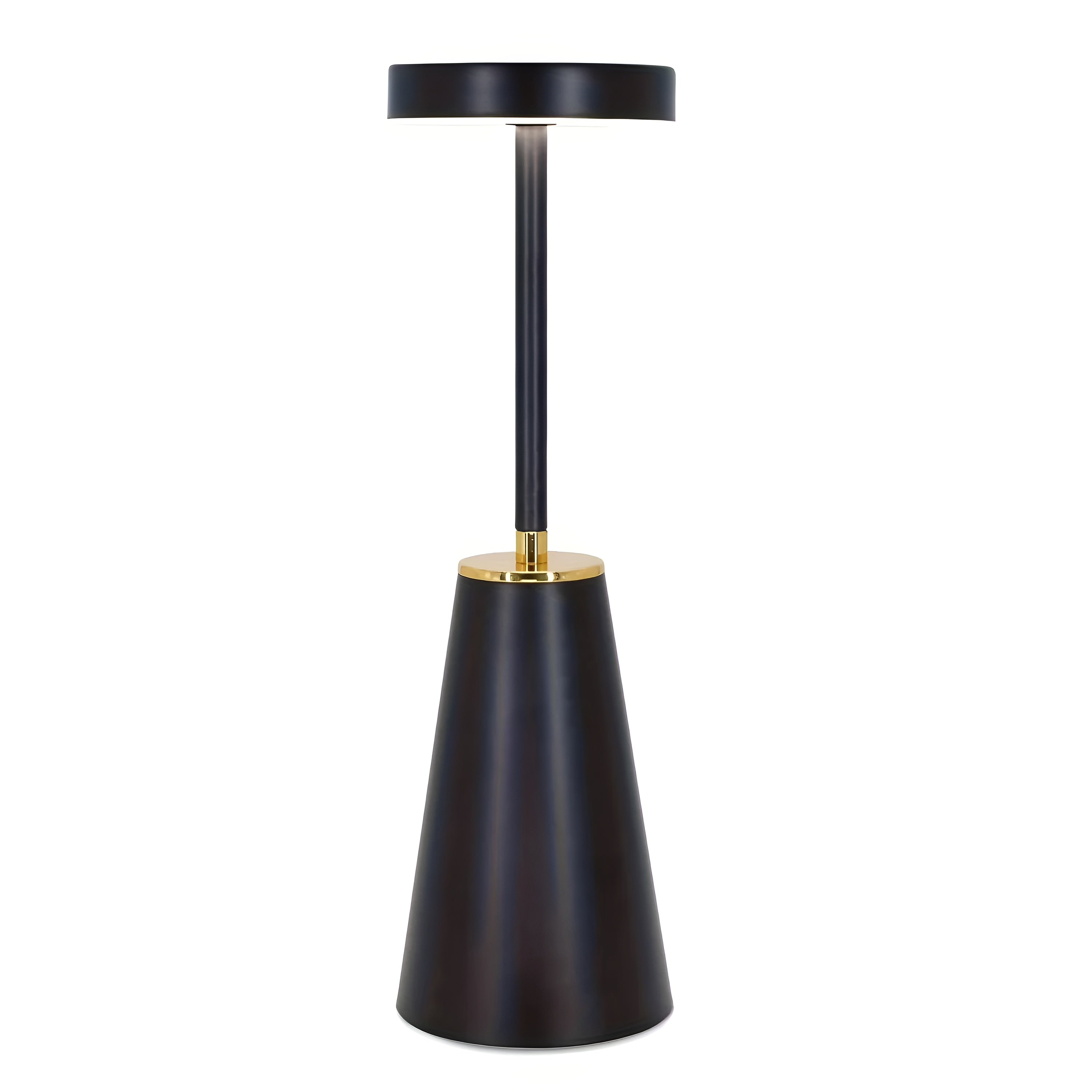 LumoCircle - Modern Minimalist Table Lamp Circular Shade with Conical Base | Soft Ambient Glow for Sophisticated and Cozy Lighting | Elegant Accent for Desk, Nightstand, or Accent Table