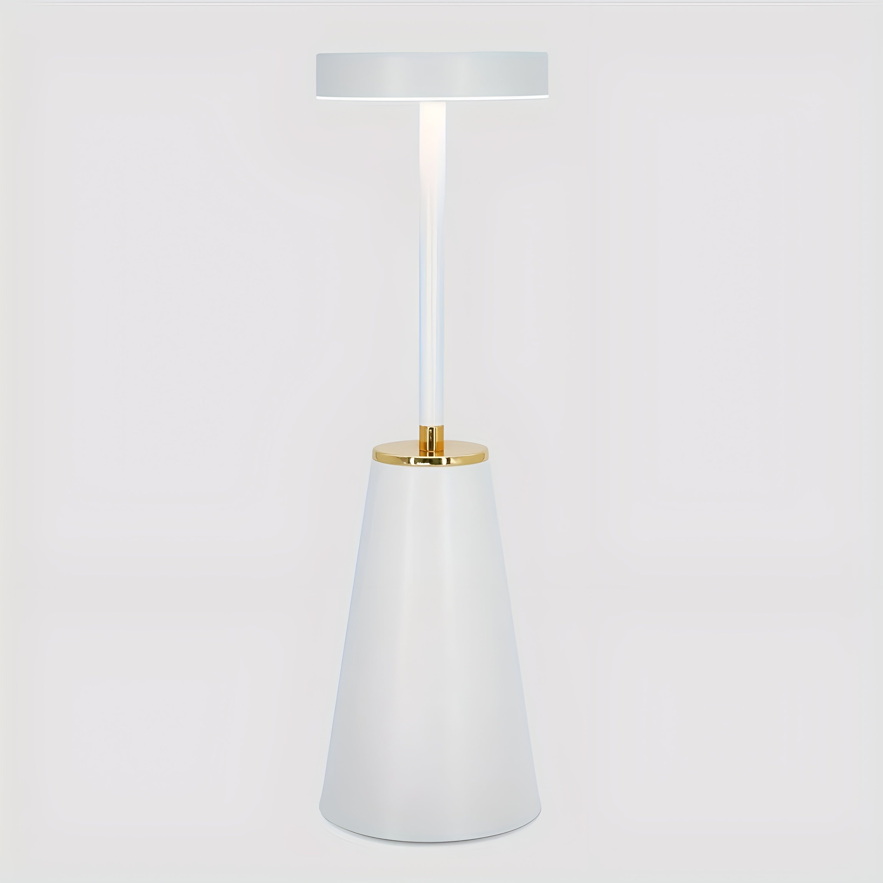 LumeAura - Modern Minimalist LED Desk Lamp Sleek Gold Accent with Chic Contemporary Design | Adjustable Brightness and Touch Control for Work, Study or Relaxation | Compact Space-Saving Lighting for Desk, Nightstand or Shelf