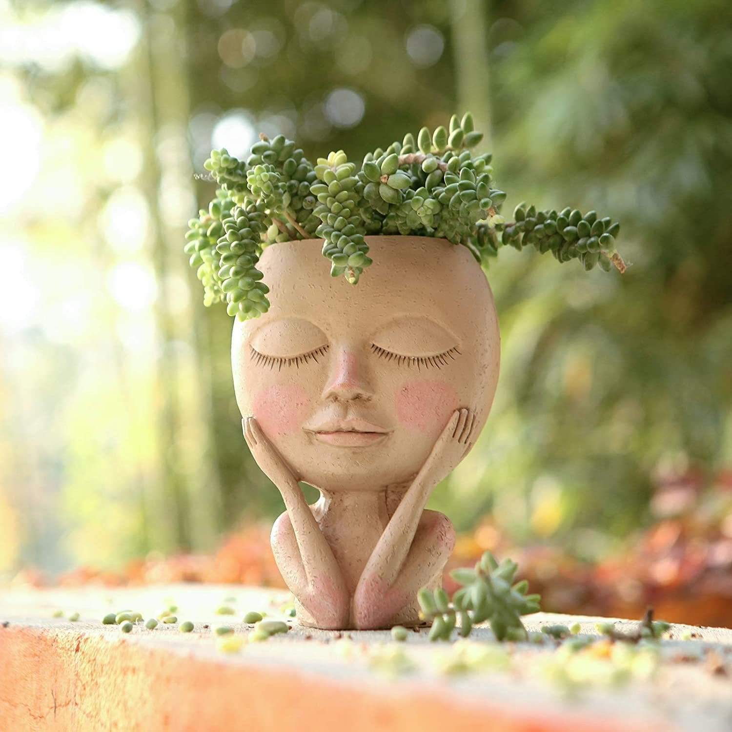 BloomCharm Artistic Face Planter – Stylish Decorative Flower Pot
