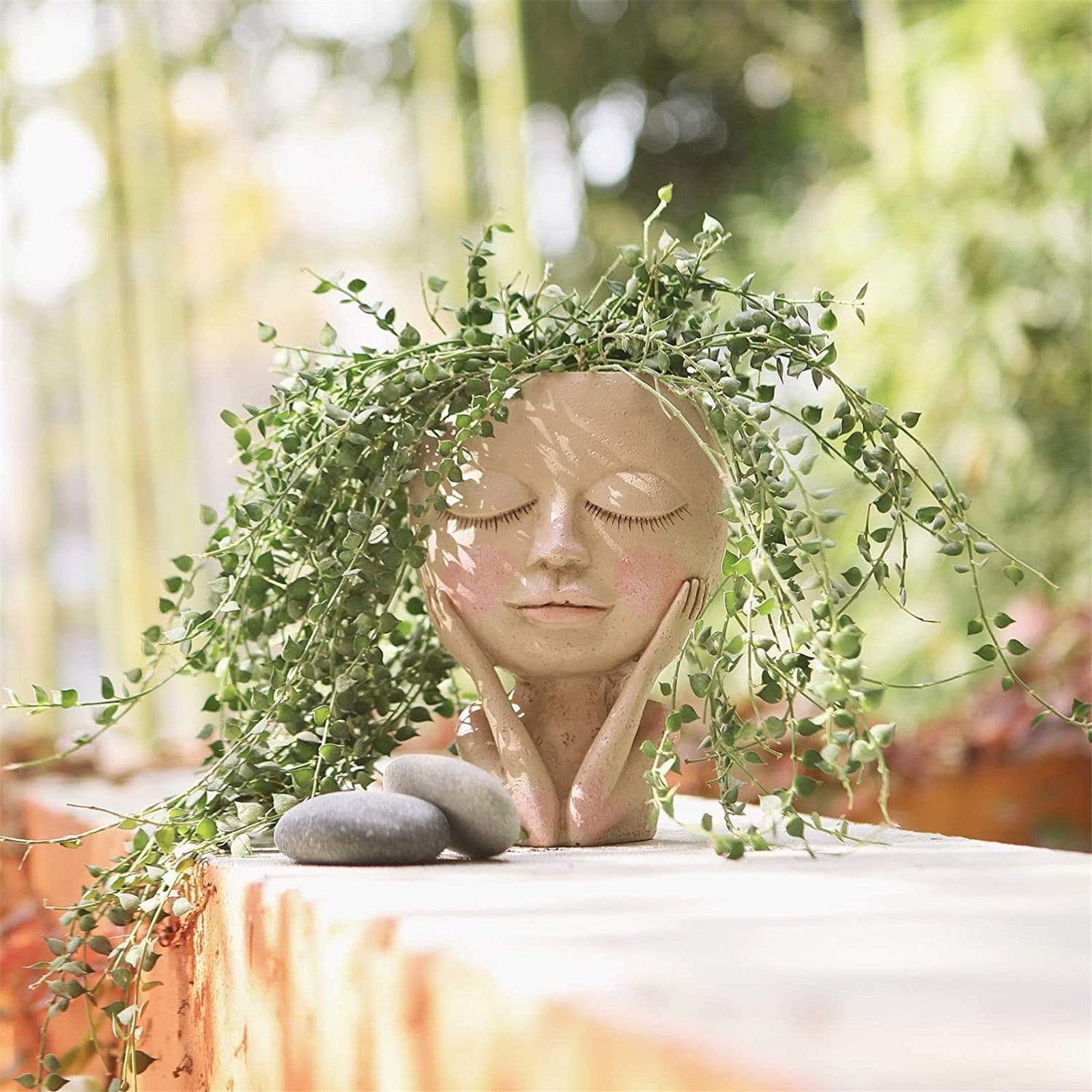 BloomCharm Artistic Face Planter – Stylish Decorative Flower Pot