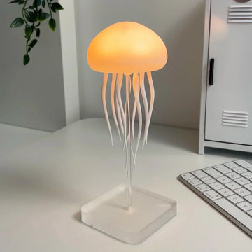 JellyJive - Lamp with Dancing Jellyfish Realistic Floating Jellyfish with Hypnotic Motion | Soft Ambient LED Glow for Relaxing Atmosphere | Unique Decorative Accent for Bedside, Desk or Living Room