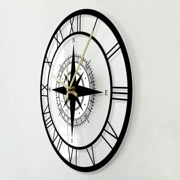 NauticaTime - Stylish compass wall clock