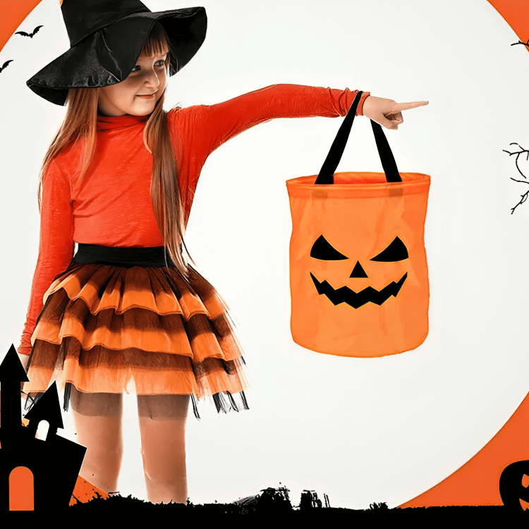 LED Pumpkin Trick-or-Treat Basket for Kids