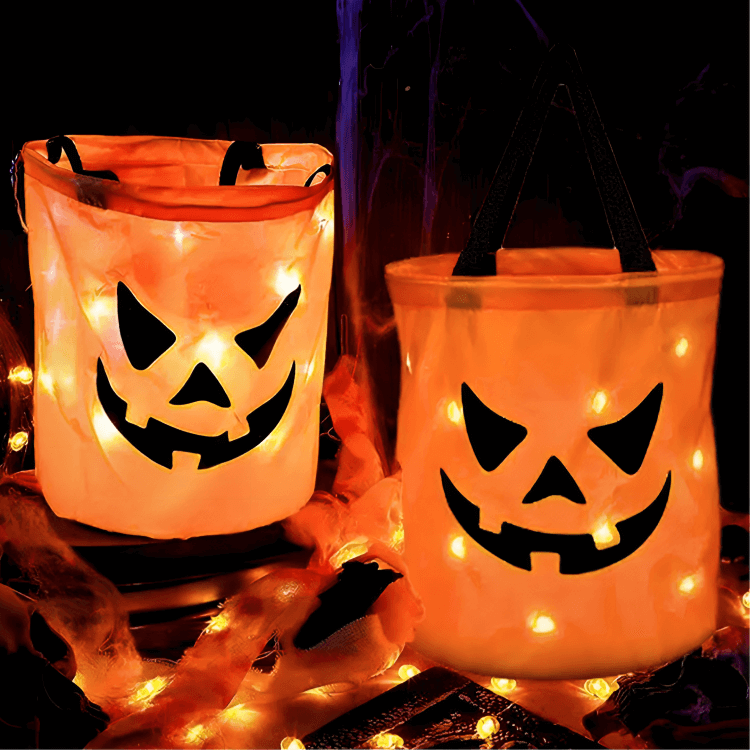 LED Pumpkin Trick-or-Treat Basket for Kids