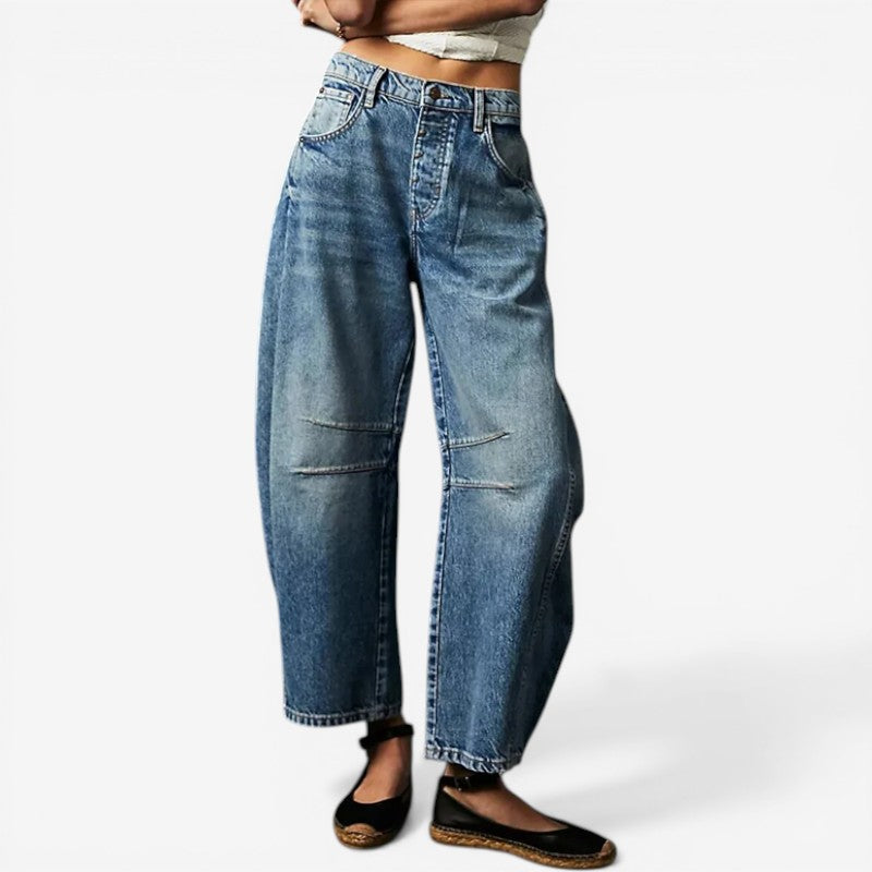 Women's Wide Leg Ankle Length Trousers