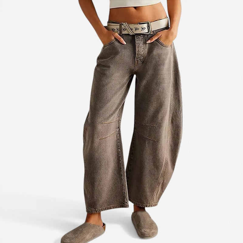 Women's Wide Leg Ankle Length Trousers
