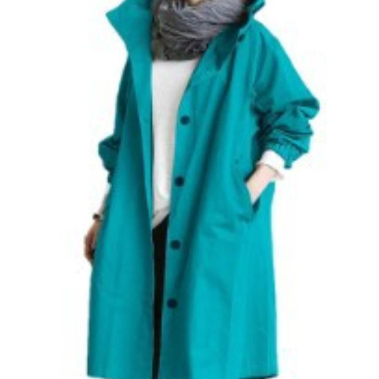 CELINE | Long Trench Coat with Hood – Stylish & Functional