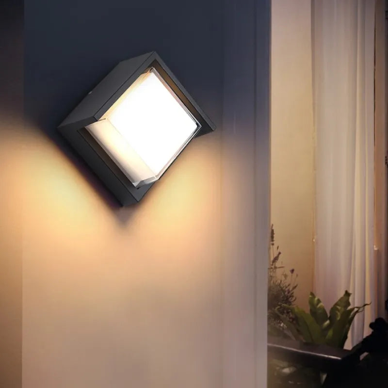 LumoGuard - Modern Outdoor Wall Lights Sleek Minimalist Design for a Stylish Exterior | Weather-Resistant Metal Build with Glare-Free Diffuser | Energy-Efficient LED Brightness for Pathway, Patio or Entrance