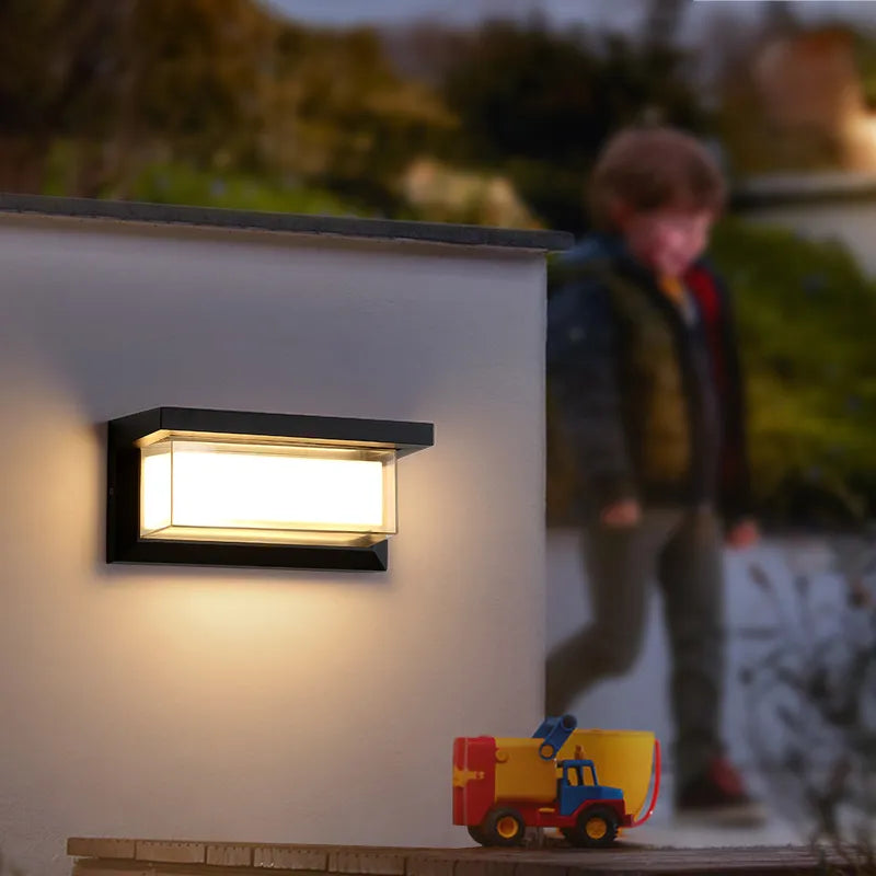 LumoGuard - Modern Outdoor Wall Lights Sleek Minimalist Design for a Stylish Exterior | Weather-Resistant Metal Build with Glare-Free Diffuser | Energy-Efficient LED Brightness for Pathway, Patio or Entrance