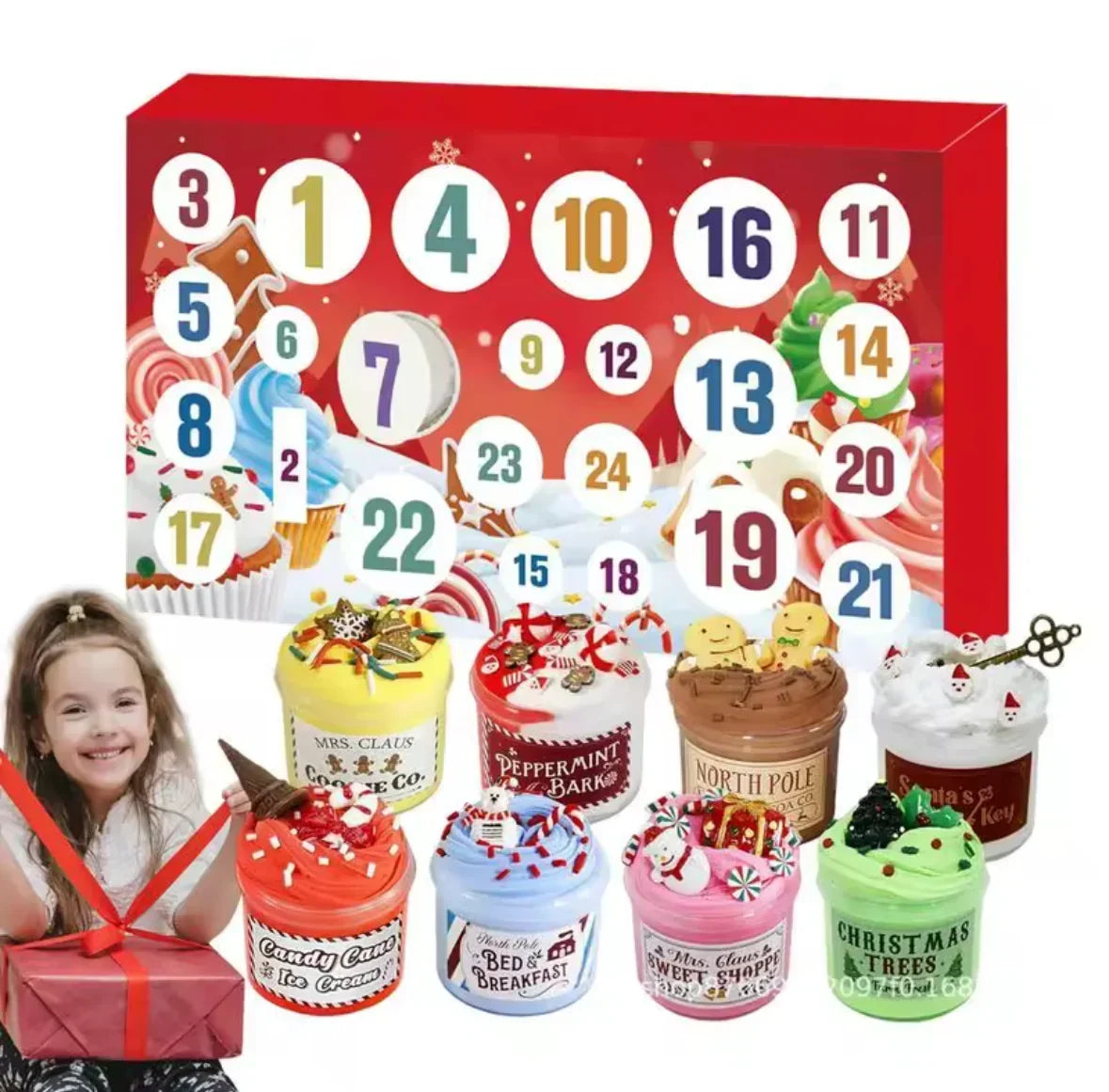 SlimePopper - 2026 Slime Adventi Naptár 24 Egyedi Slime Tartóval