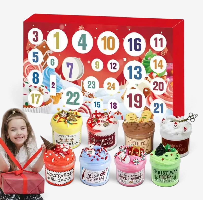 SlimePopper - 2026 Slime Adventi Naptár 24 Egyedi Slime Tartóval