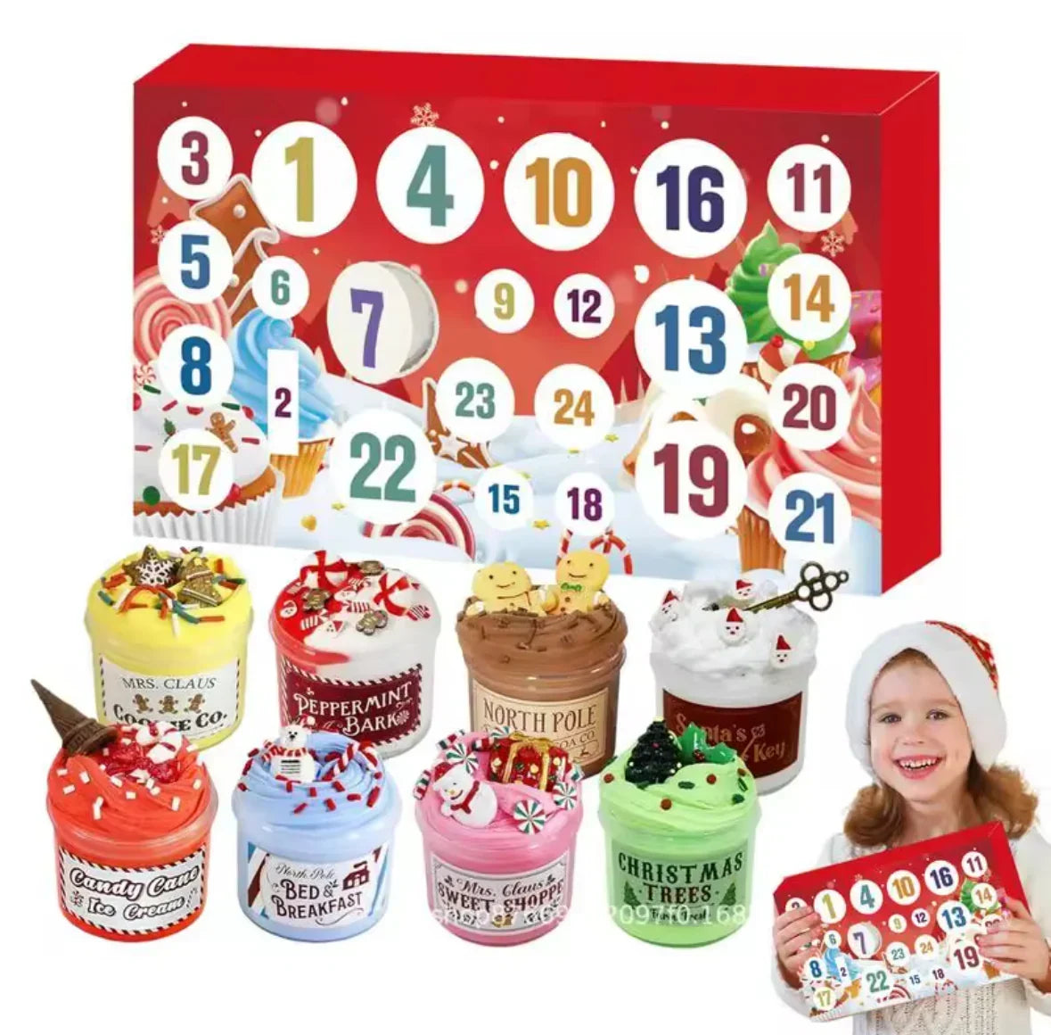 SlimePopper - 2026 Slime Adventi Naptár 24 Egyedi Slime Tartóval