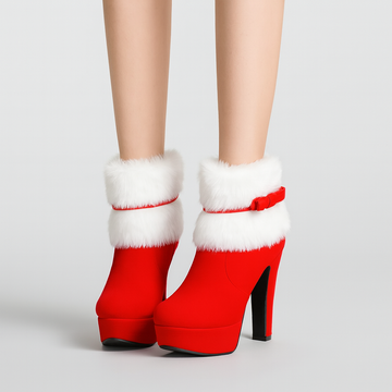 Marivelle | Plush Winter Boots with Bow