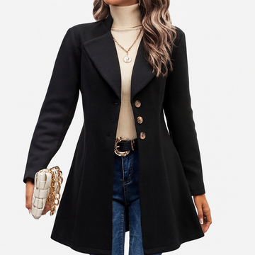 Marlene | Women's Winter Coat with Button Closure and Long Sleeves