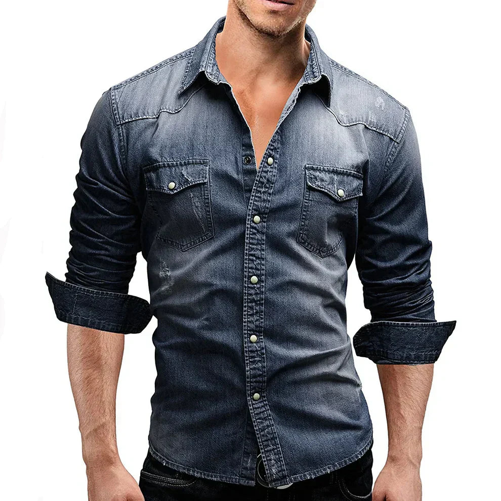 EnduroDenim - Men's Long Sleeve Denim Shirt