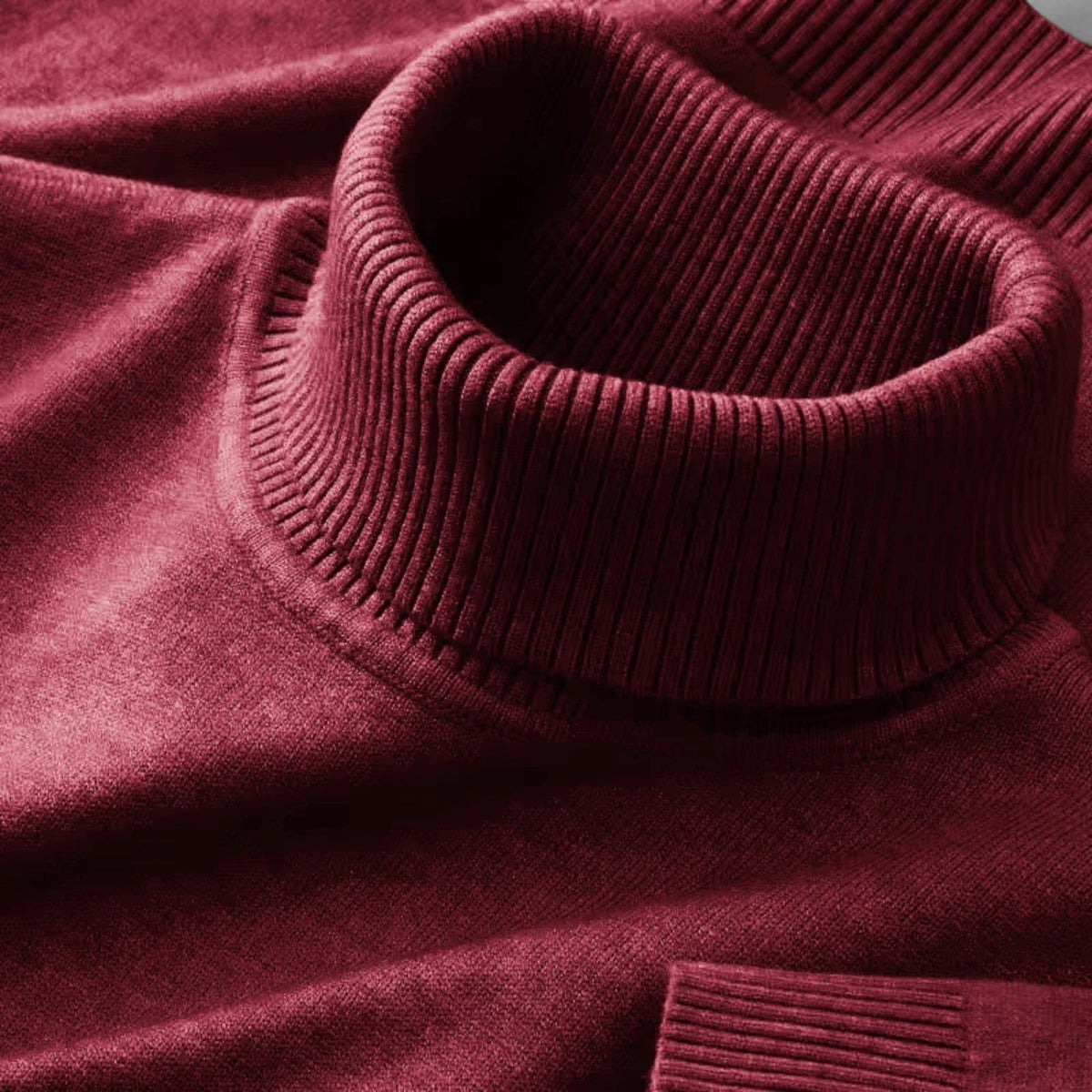 Men's Turtleneck Sweater - Minimalist Casual Style & Timeless Fit | Versatile Layering for Jacket or Coat | Everyday Smart Look
