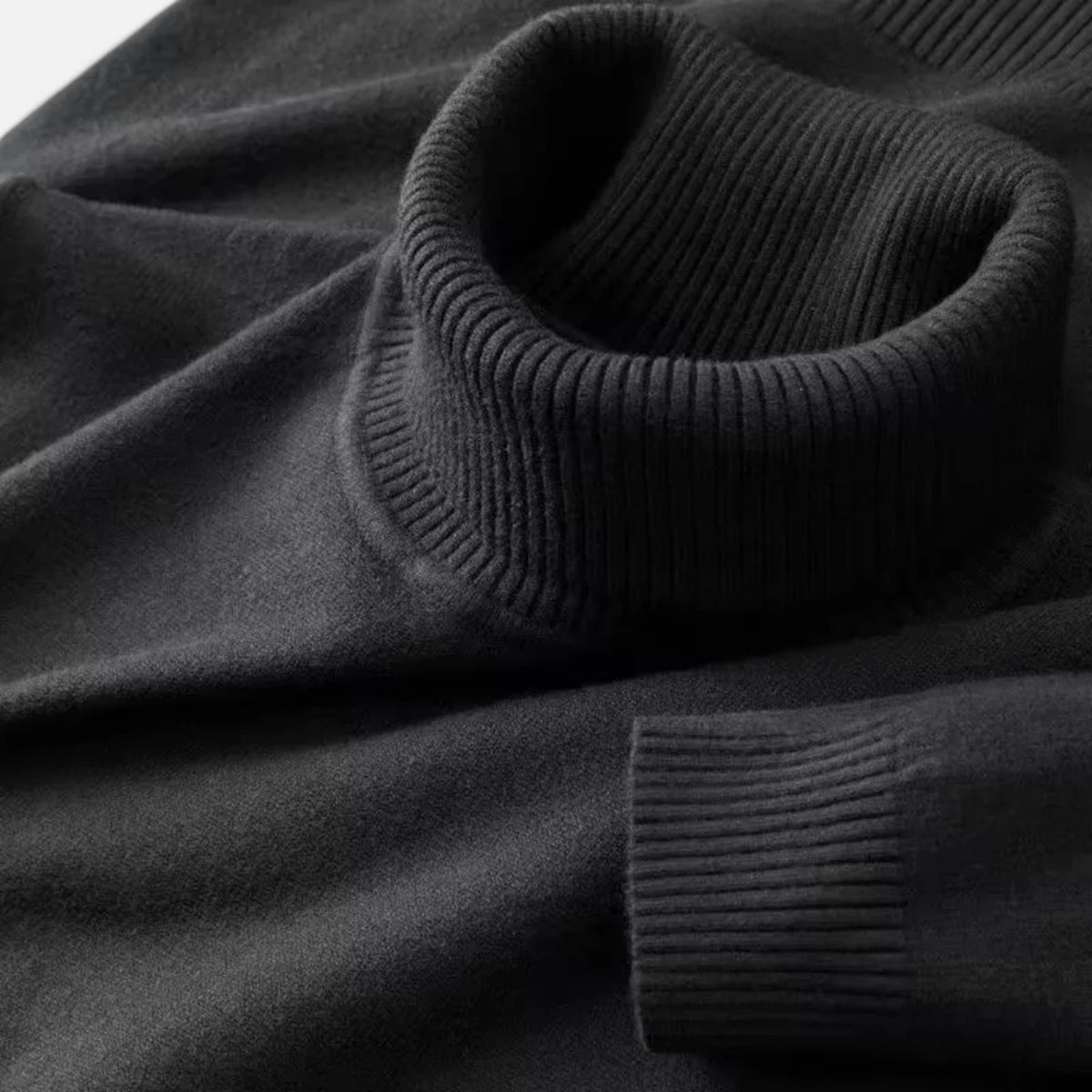 Men's Turtleneck Sweater - Minimalist Casual Style & Timeless Fit | Versatile Layering for Jacket or Coat | Everyday Smart Look