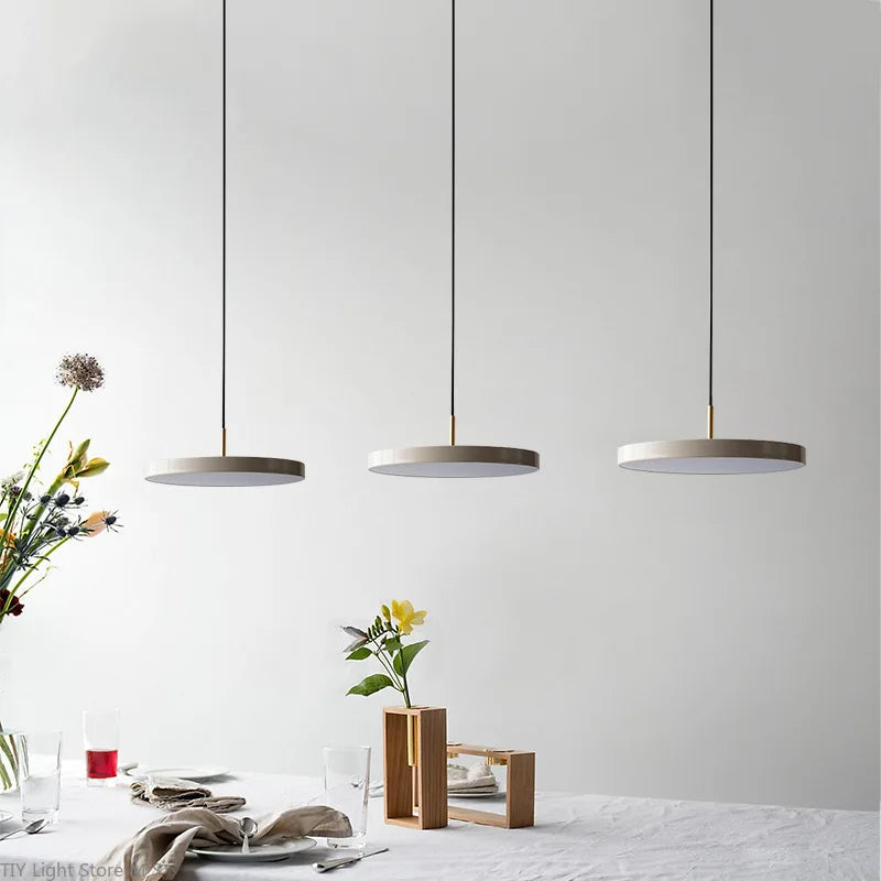 NebulaLite - Scandinavian UFO Pendant Lamp Modern Minimalist Ceiling Light | Sleek Matte Metal Finish with Ambient Glow | Versatile Accent for Kitchen, Dining, Living Room, or Office