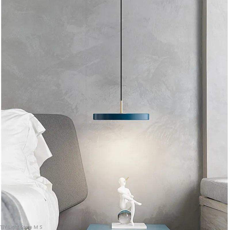 NebulaLite - Scandinavian UFO Pendant Lamp Modern Minimalist Ceiling Light | Sleek Matte Metal Finish with Ambient Glow | Versatile Accent for Kitchen, Dining, Living Room, or Office