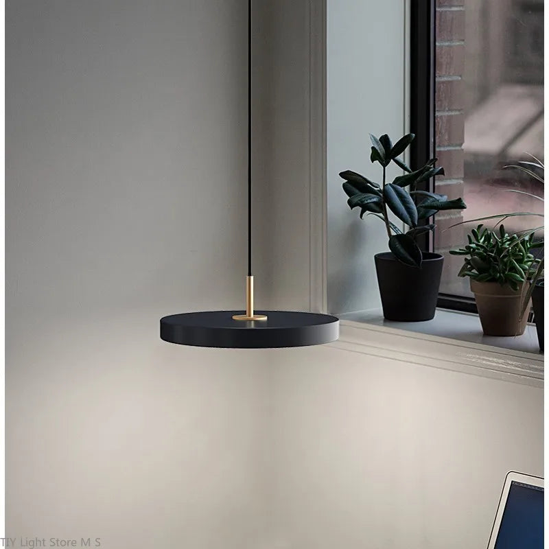 NebulaLite - Scandinavian UFO Pendant Lamp Modern Minimalist Ceiling Light | Sleek Matte Metal Finish with Ambient Glow | Versatile Accent for Kitchen, Dining, Living Room, or Office