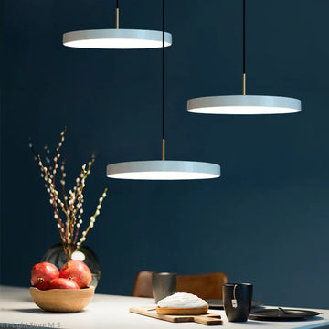 NebulaLite - Scandinavian UFO Pendant Lamp Modern Minimalist Ceiling Light | Sleek Matte Metal Finish with Ambient Glow | Versatile Accent for Kitchen, Dining, Living Room, or Office