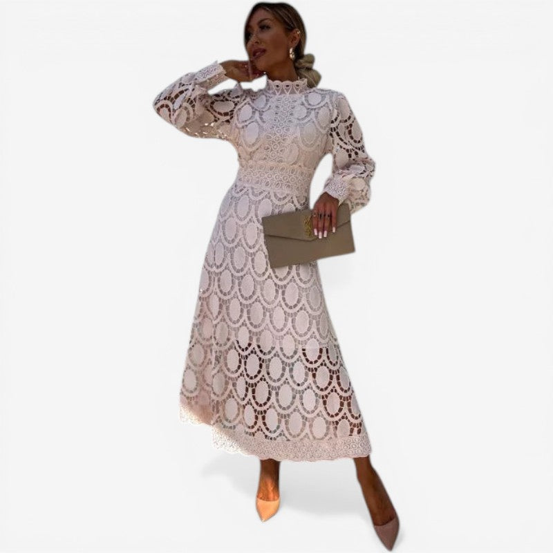 Long-Sleeved Lace Dress