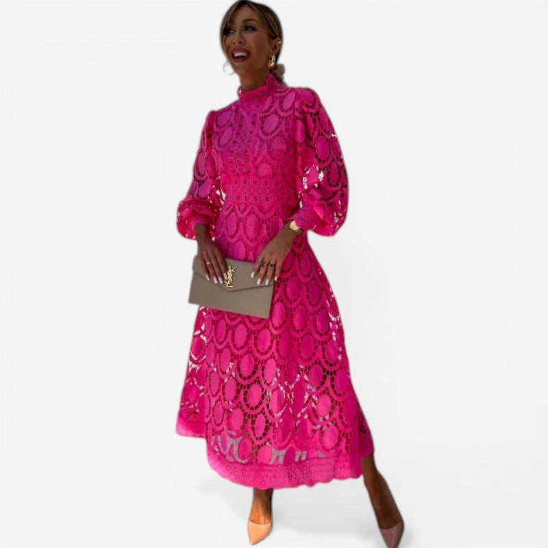 Long-Sleeved Lace Dress