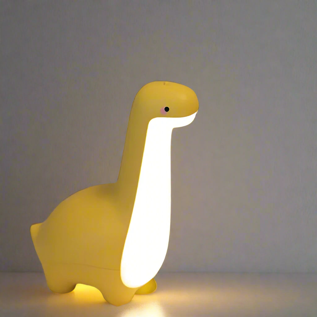 DinoGlow - Adorable Dinosaur Night Light Cute Dinosaur Shape with Soft Warm Glow | Kid-Safe BPA-Free Materials with Portable Rechargeable Design | Cozy Bedtime Companion for Nursery, Playroom, or Travel