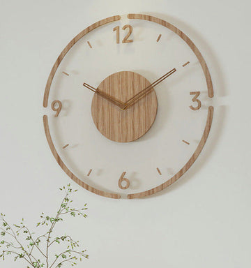 TimberGlow - Modern Minimalist Wall Clock