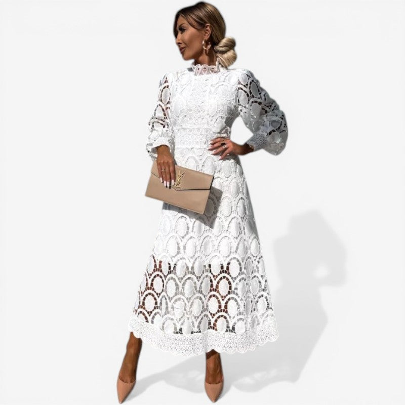 Long-Sleeved Lace Dress