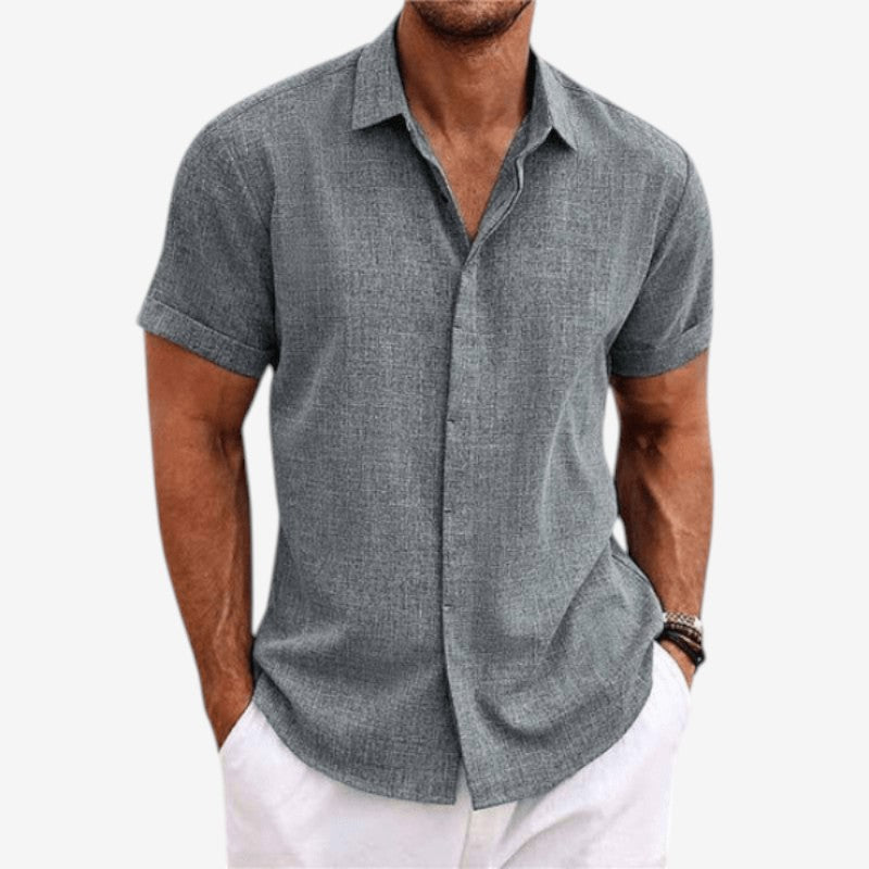 Men's Short Sleeve Button-Down Shirt