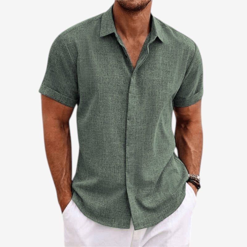 Men's Short Sleeve Button-Down Shirt