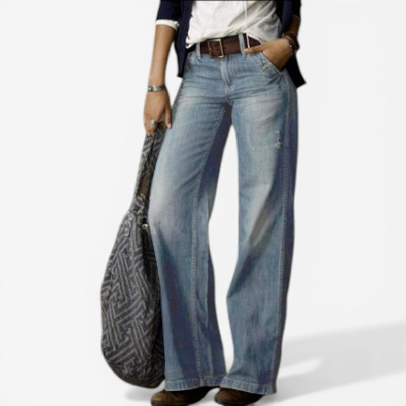 High-Waisted Wide-Leg Jeans
