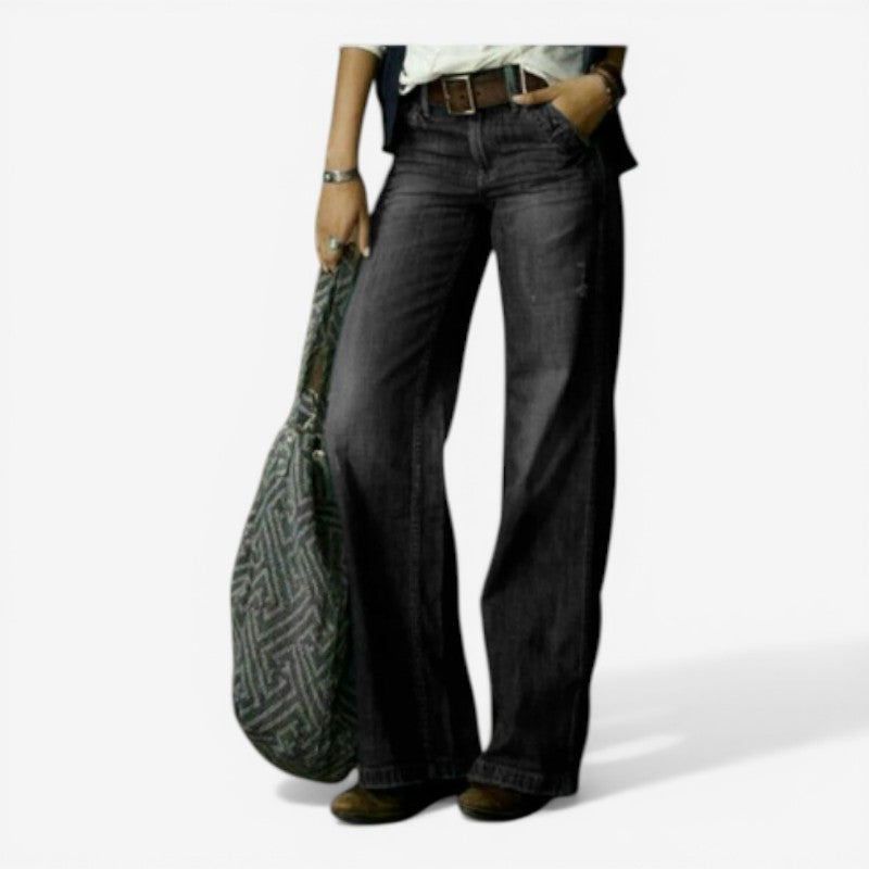 High-Waisted Wide-Leg Jeans