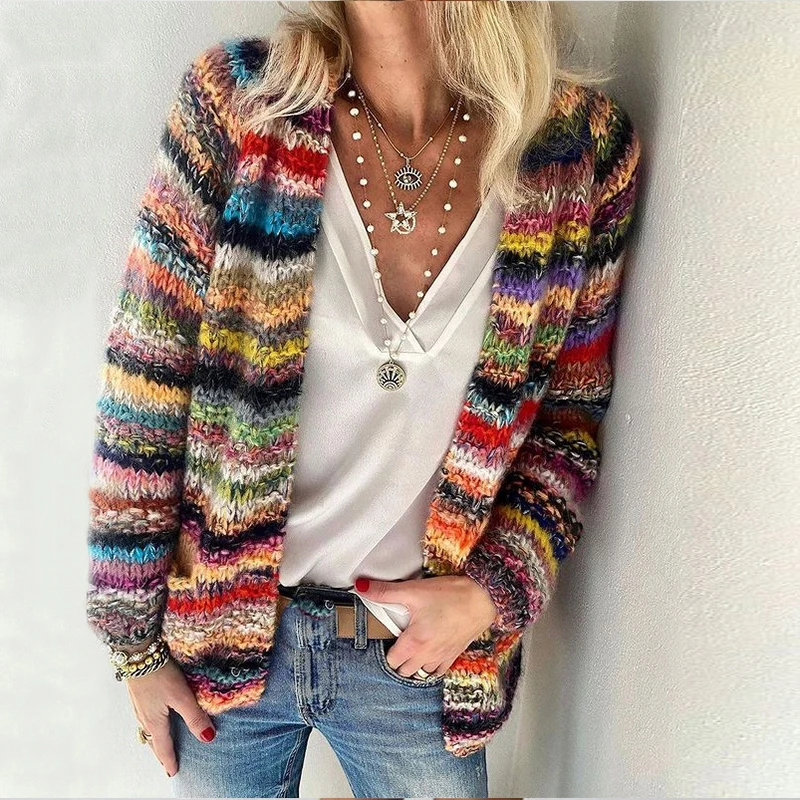 Chic Long Sleeve Knitted Sweater