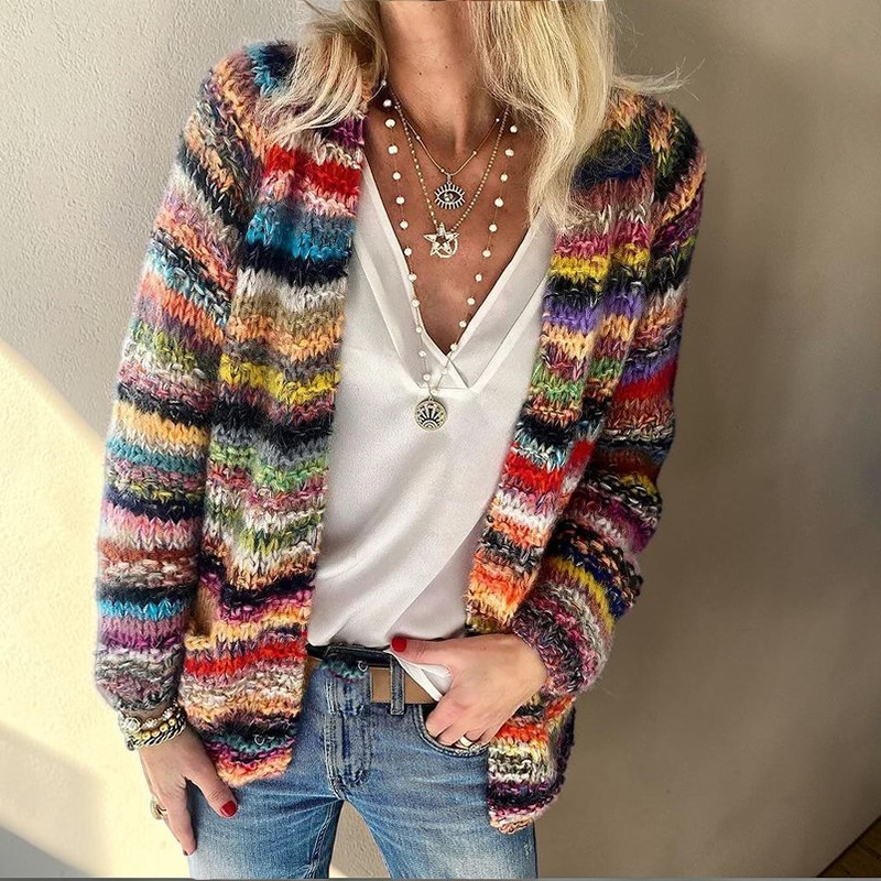 Chic Long Sleeve Knitted Sweater