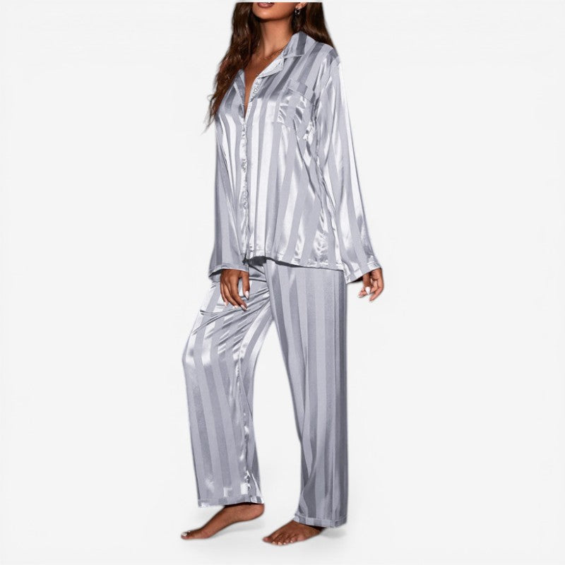Long Sleeve Button Pyjama Set