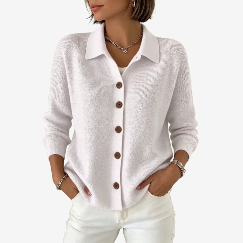 Chic Women's Knit Cardigan with Button Front