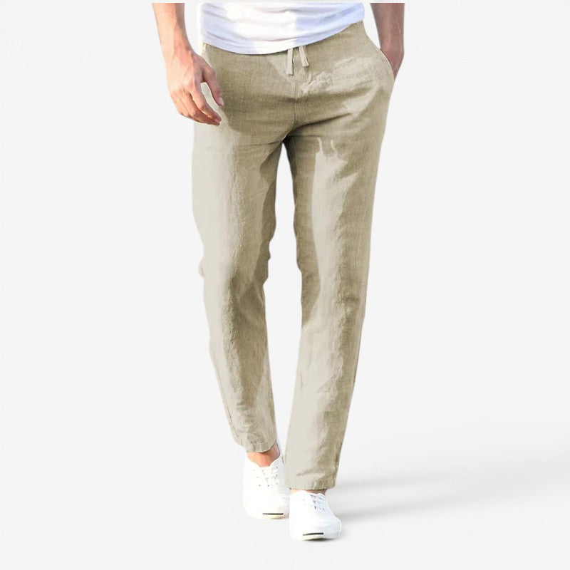 High-Waisted Trousers with Drawstring