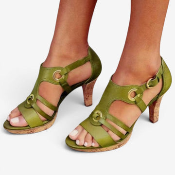 Women's High Heeled Sandals with Pointed Toe
