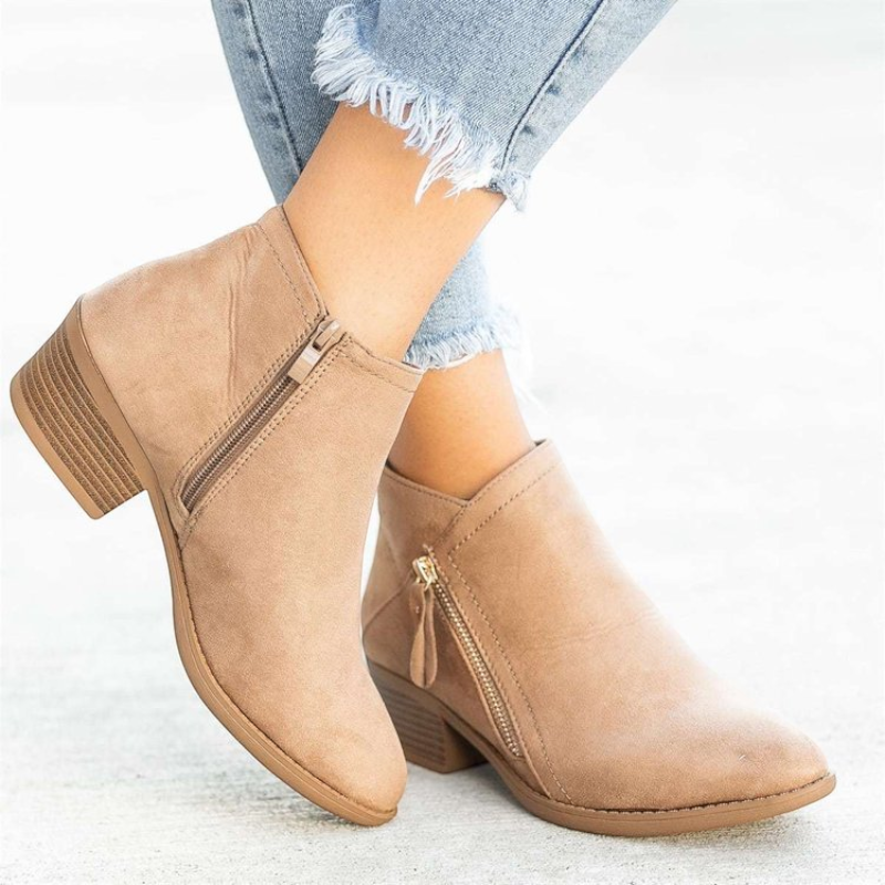 Stylish Round Toe Ankle Boots for Women