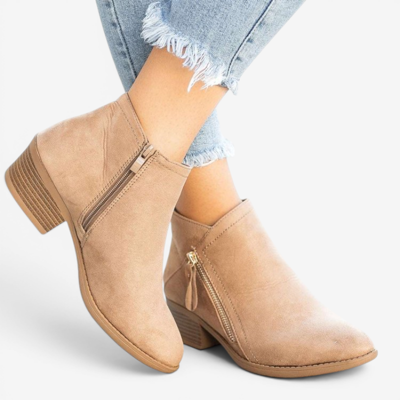 Stylish Round Toe Ankle Boots for Women