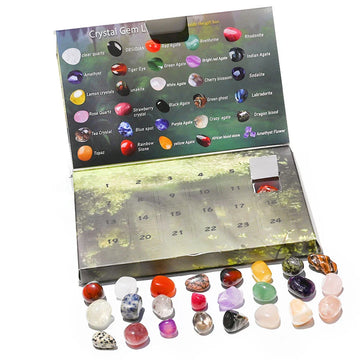 Advent Calendar with 24 Gems and Crystals