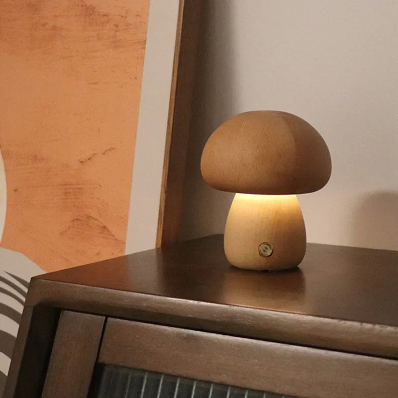 WoodlandGlow - Handcrafted Natural Wood with Whimsical Charm | Soft Warm Glow for Calm Nighttime Comfort | Cozy Accent for Nursery, Bedroom or Reading Nook