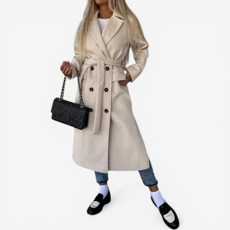 Women’s Belted Long Trench Coat