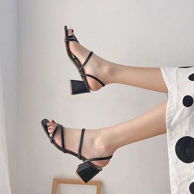 Dana - Trendy square heel pumps