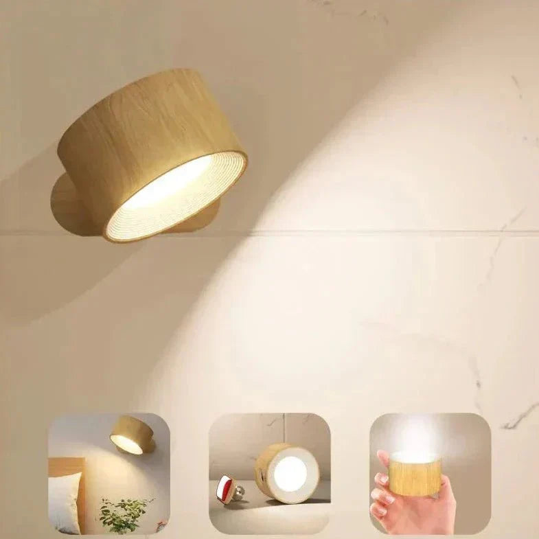 Wireless Wall Lamp - Tool-Free Stick-On Installation & Portable Use | Bright Energy-Saving LED Light | Modern Accent for Bedroom, Hallway or Night Lamp