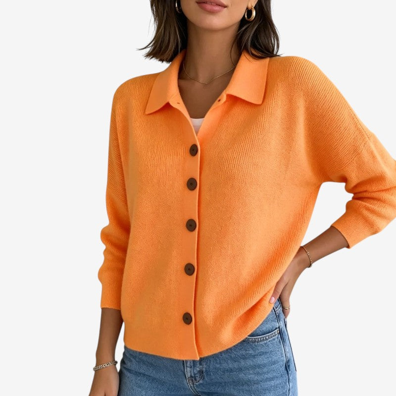 Chic Women's Knit Cardigan with Button Front