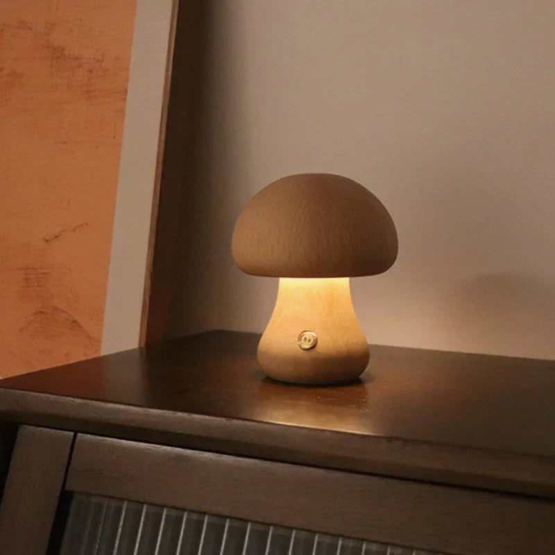 WoodlandGlow - Handcrafted Natural Wood with Whimsical Charm | Soft Warm Glow for Calm Nighttime Comfort | Cozy Accent for Nursery, Bedroom or Reading Nook