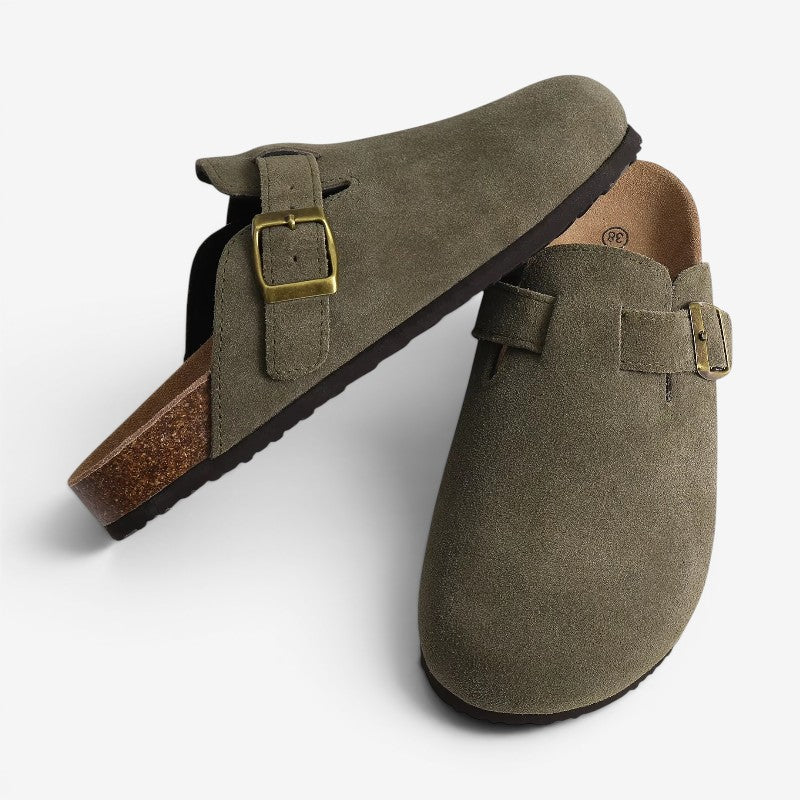 Adjustable Buckle Clogs with Round Toe